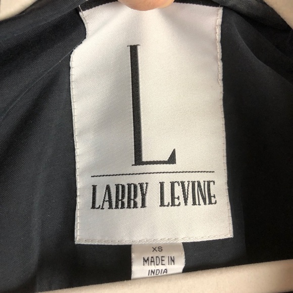 Larry Levine Navy Trench Coat - Picture 7 of 13